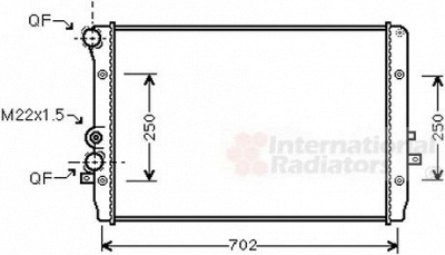 VAN WEZEL 58002193 -  Радиатор, охлаждение двигателя